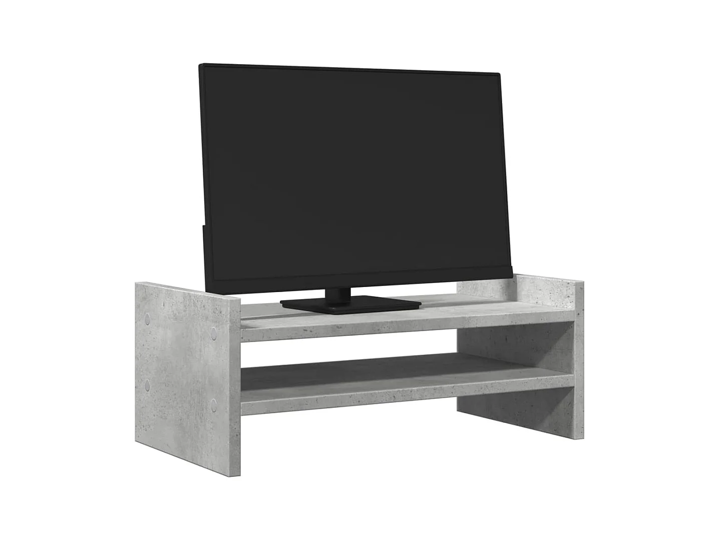 Support de moniteur gris béton 50x27x20 cm bois d'ingénierie