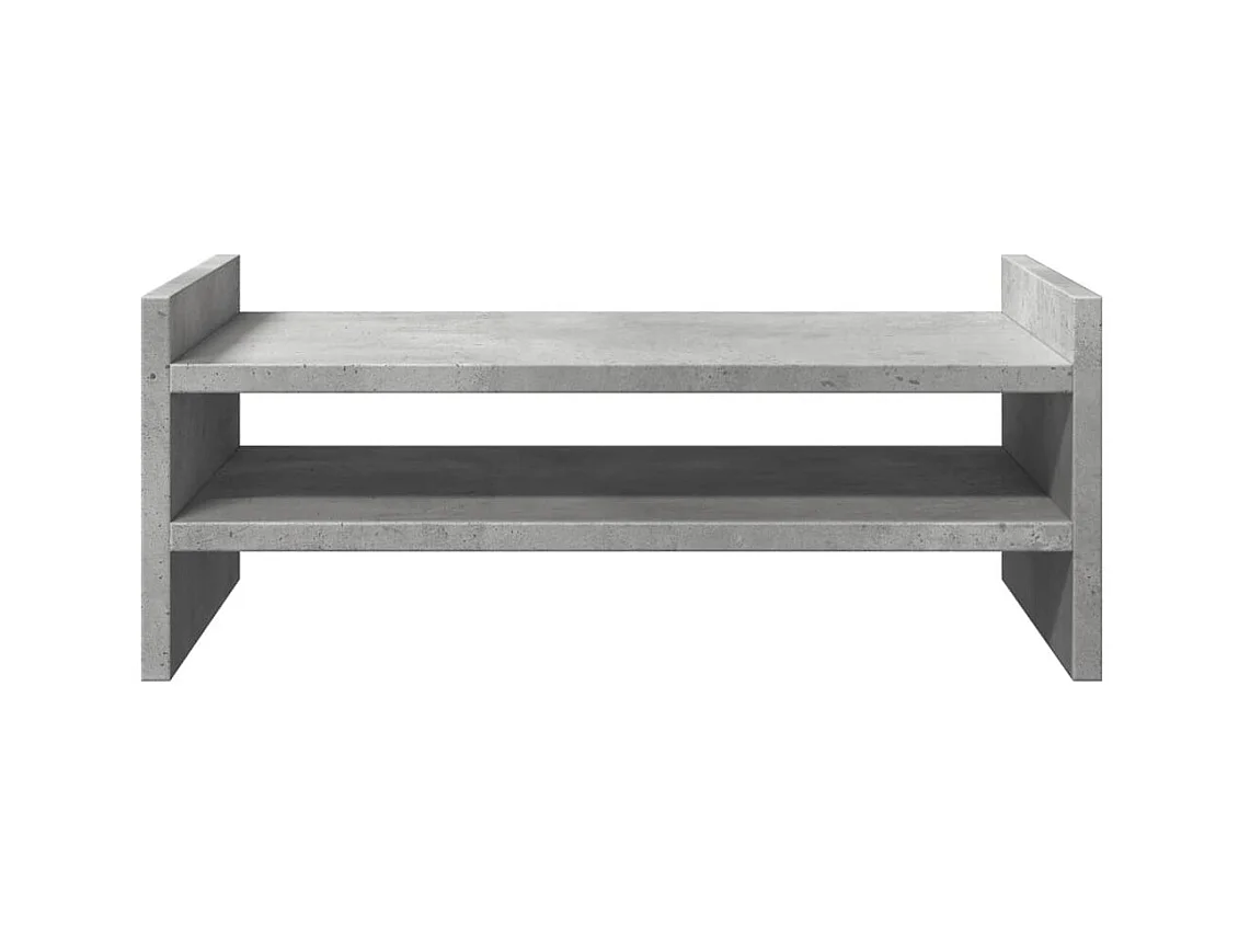 Support de moniteur gris béton 50x27x20 cm bois d'ingénierie