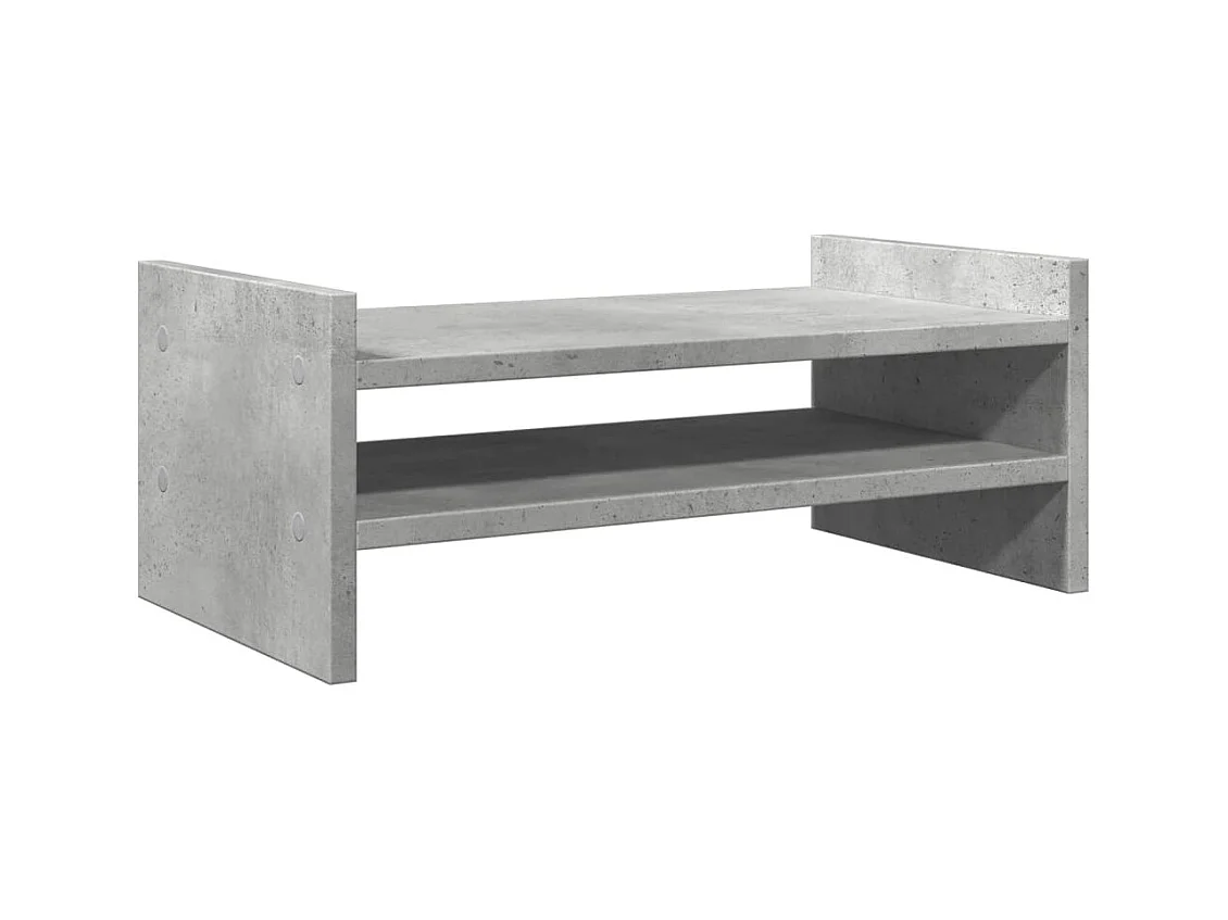 Support de moniteur gris béton 50x27x20 cm bois d'ingénierie