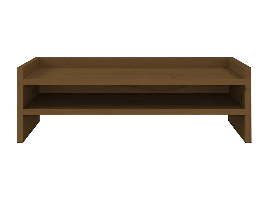 Support de moniteur Marron miel 50x24x16 cm Bois de pin solide