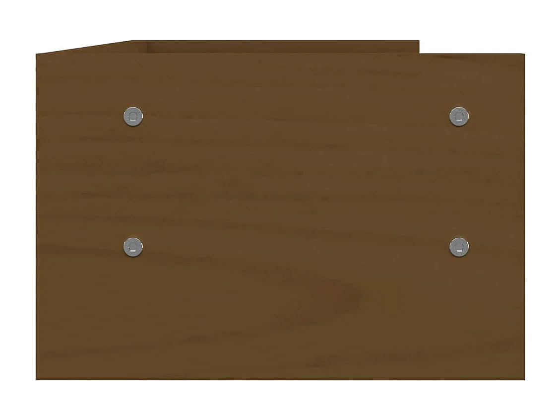 Support de moniteur Marron miel 50x24x16 cm Bois de pin solide