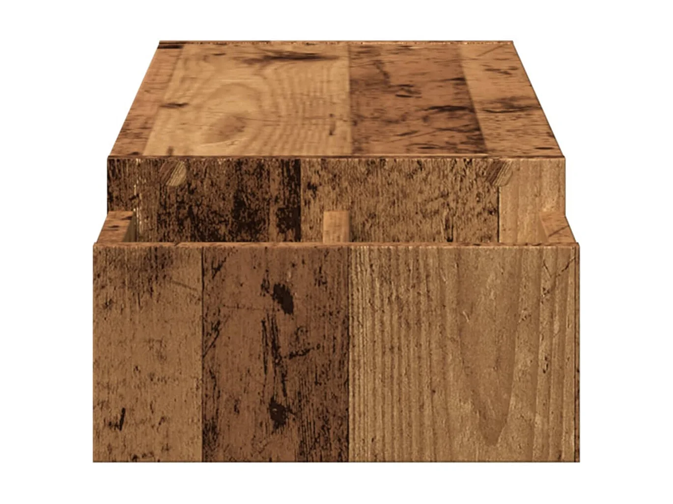 Suporte para monitor com armazenamento de madeira antiga madeira projetada