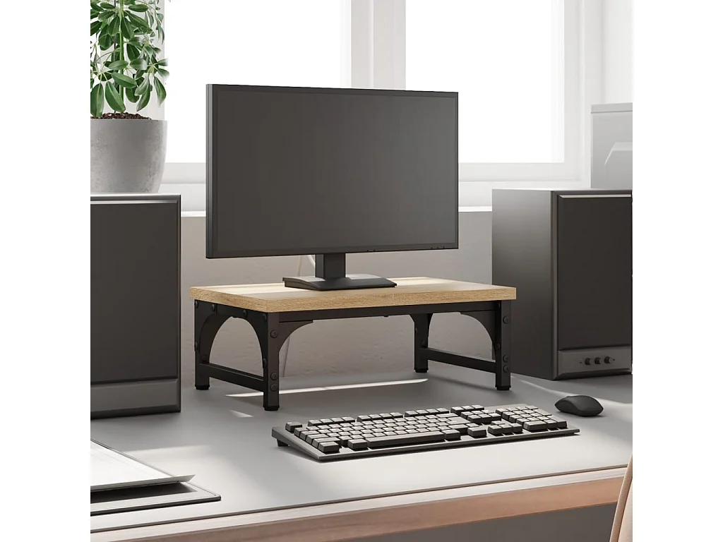 Support de moniteur chêne sonoma 37x23x14 cm bois d'ingénierie