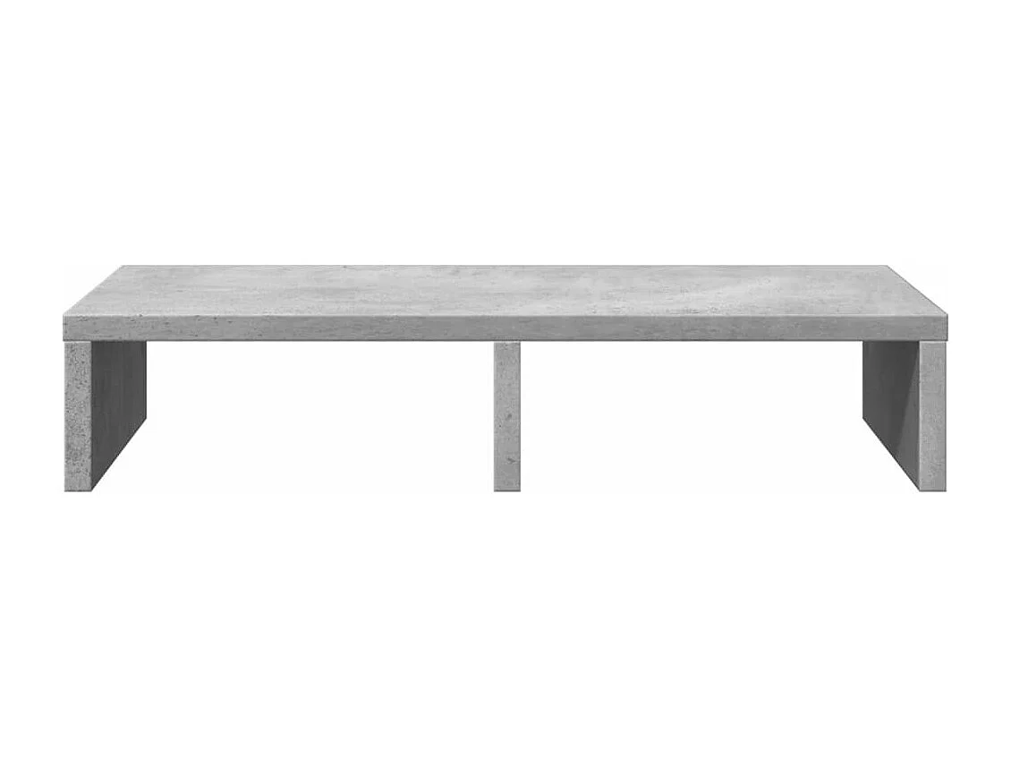 Support de moniteur gris béton 50x27x10 cm bois d'ingénierie