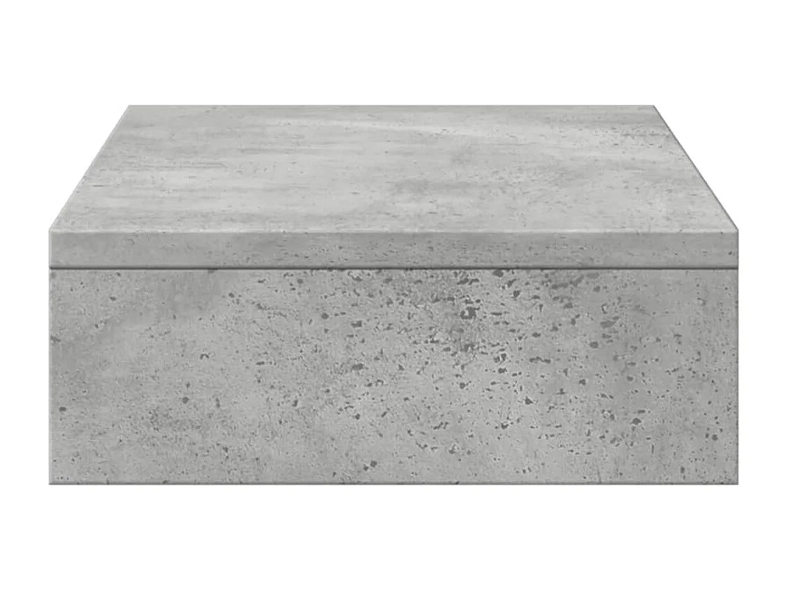 Support de moniteur gris béton 50x27x10 cm bois d'ingénierie