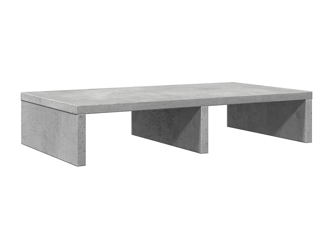 Support de moniteur gris béton 50x27x10 cm bois d'ingénierie