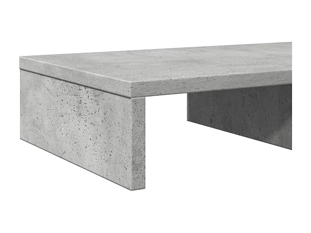 Support de moniteur gris béton 50x27x10 cm bois d'ingénierie