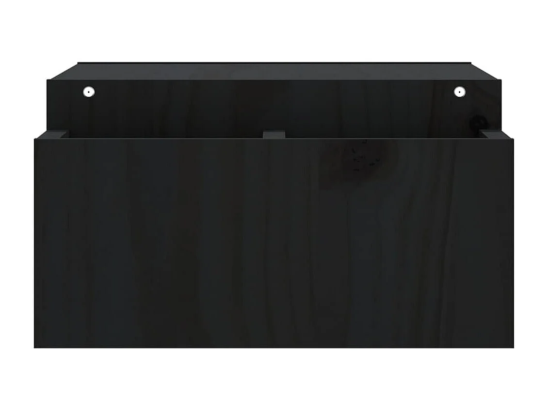 Support de moniteur Noir 70x27,5x15 cm Bois de pin solide