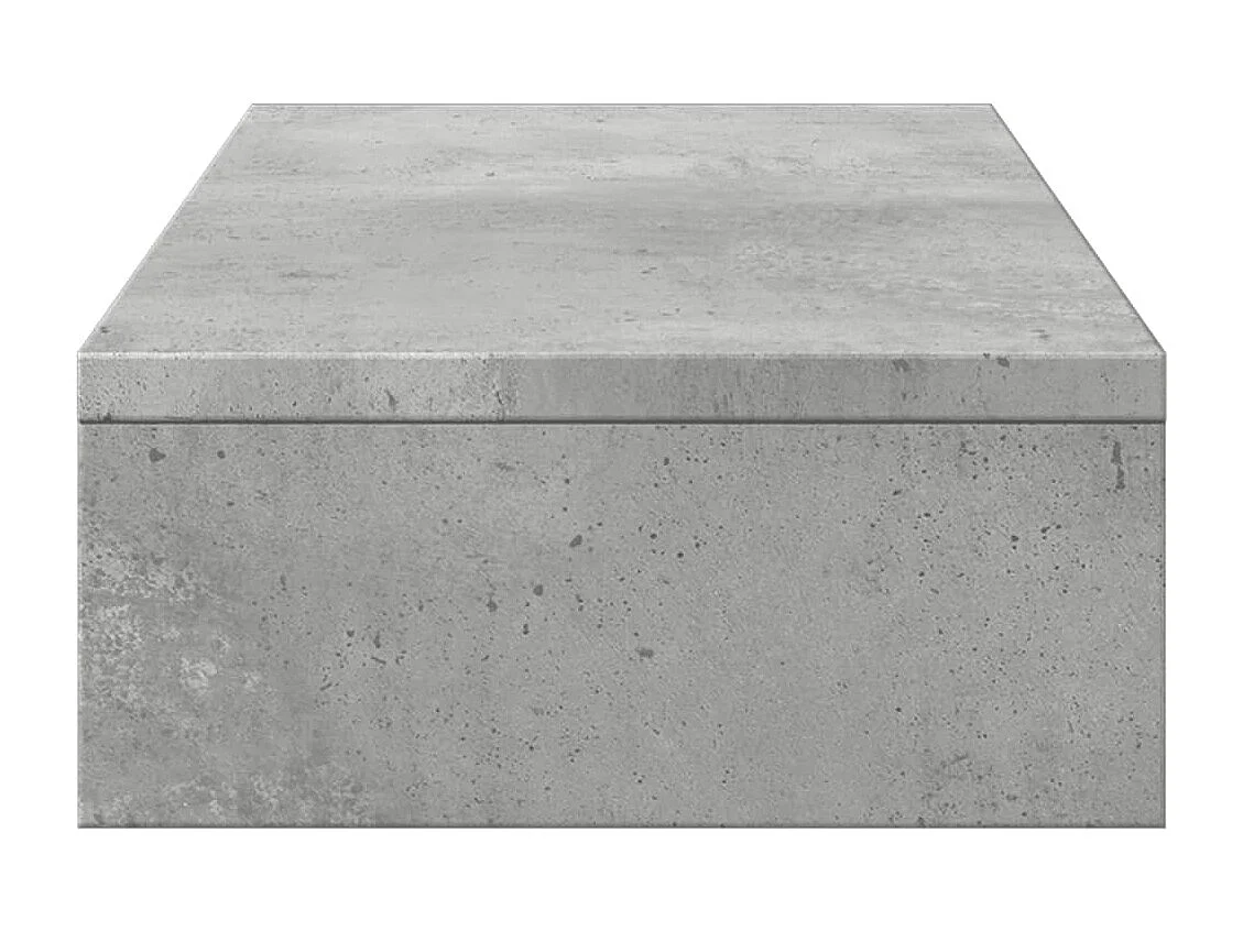 Support de moniteur réglable gris béton bois d'ingénierie