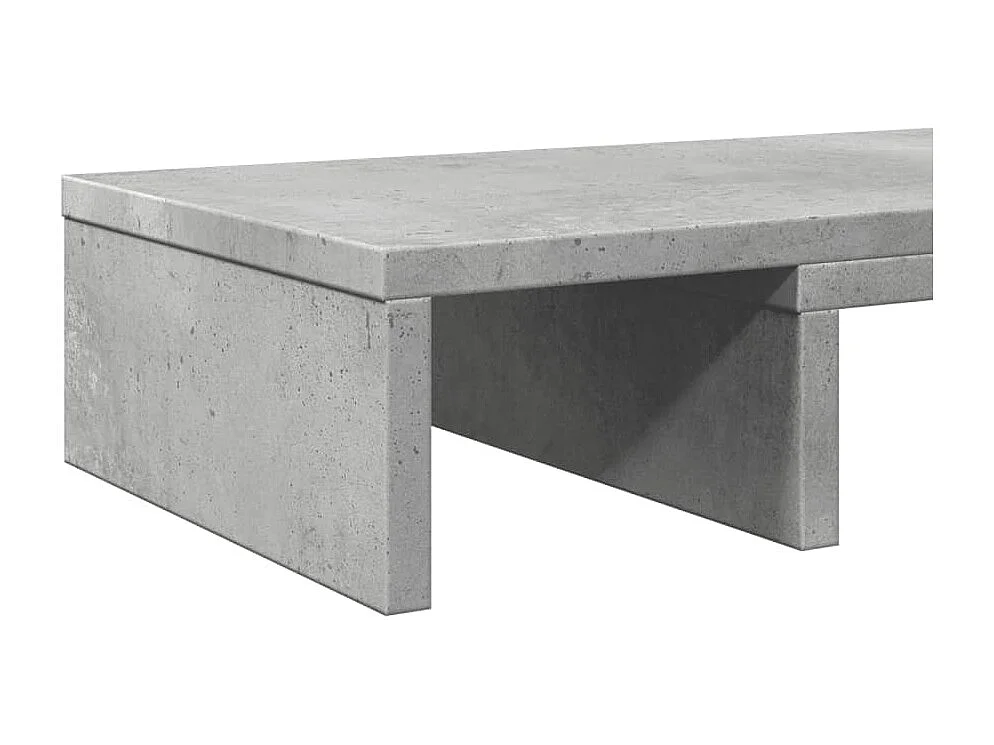 Support de moniteur réglable gris béton bois d'ingénierie