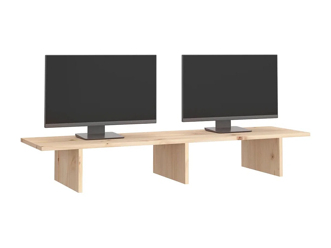 Supporto per monitor 100x27x15 cm Legno di pino massiccio
