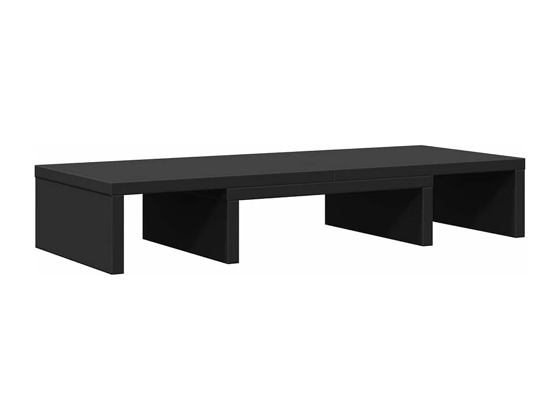 Support de moniteur réglable noir bois d'ingénierie