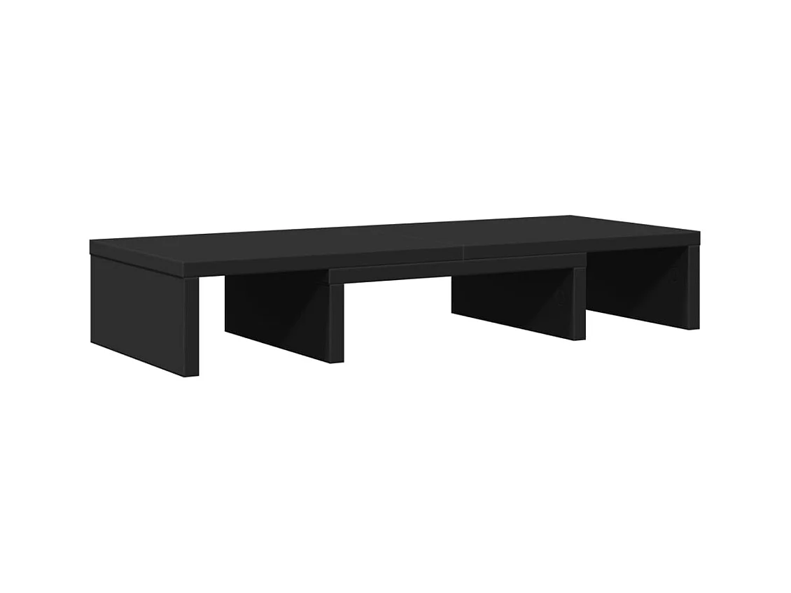 Support de moniteur réglable noir bois d'ingénierie