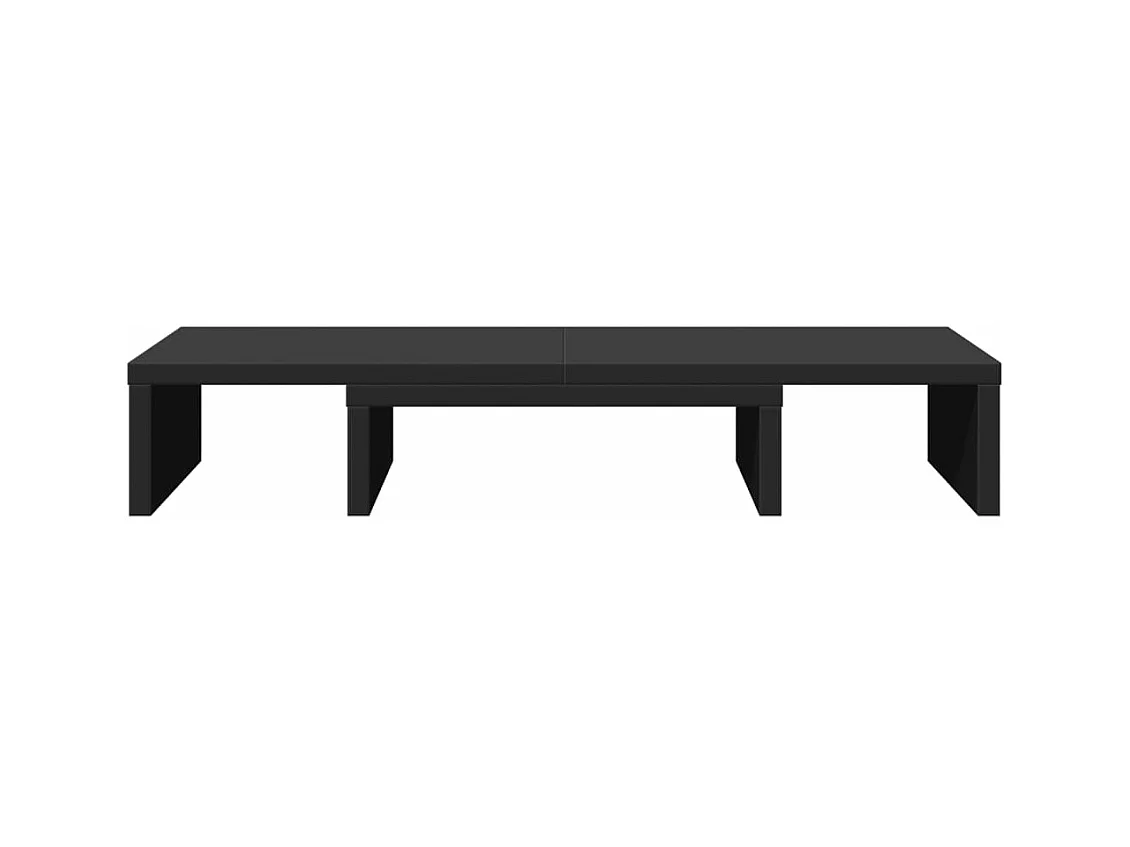 Support de moniteur réglable noir bois d'ingénierie