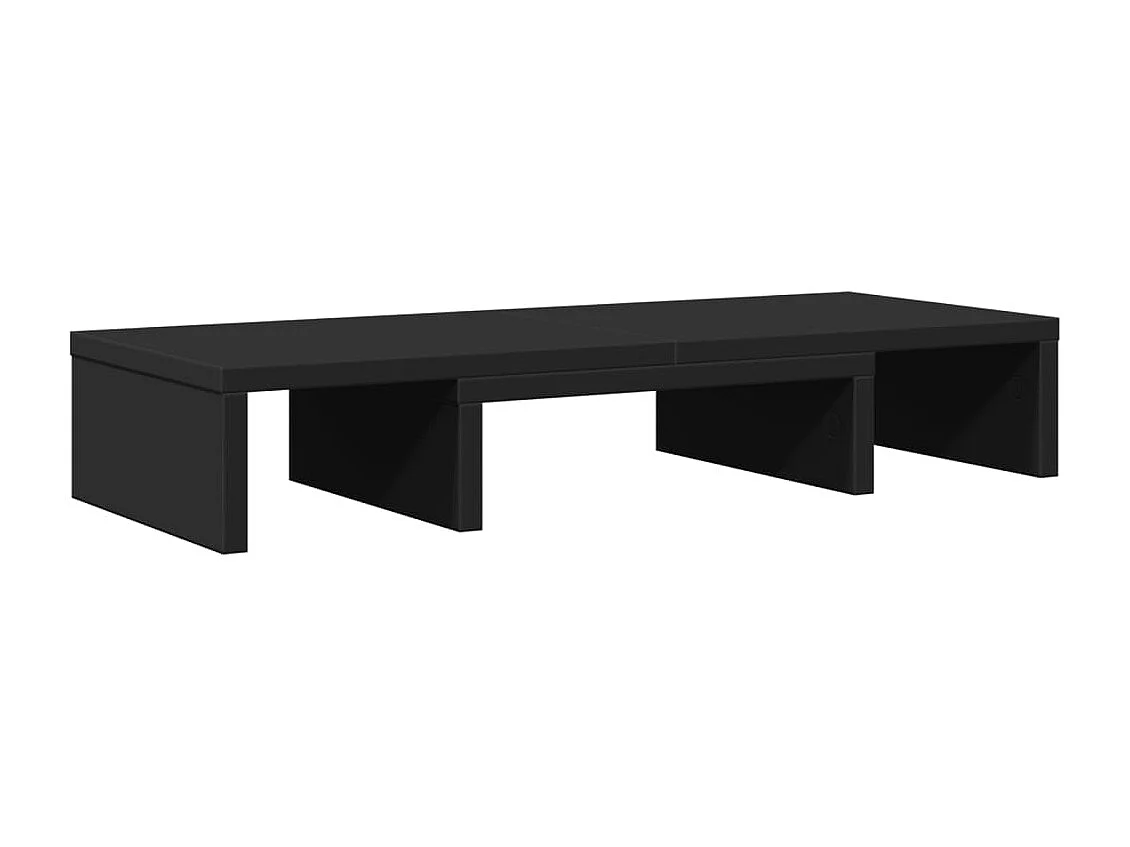 Support de moniteur réglable noir bois d'ingénierie