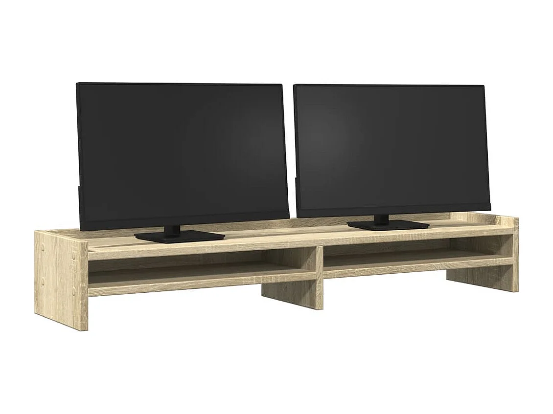 Soporte para monitor roble Sonoma 100x24x16 cm madera contrachapada