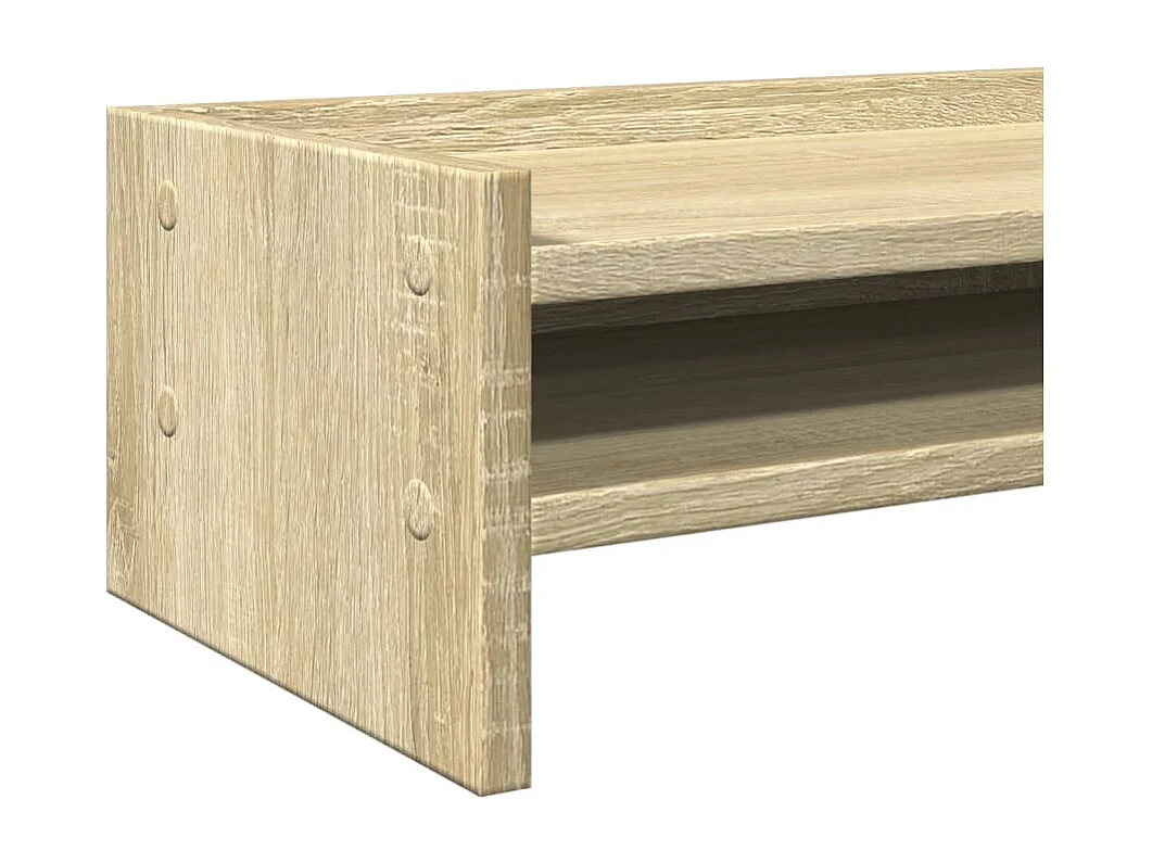Soporte para monitor roble Sonoma 100x24x16 cm madera contrachapada
