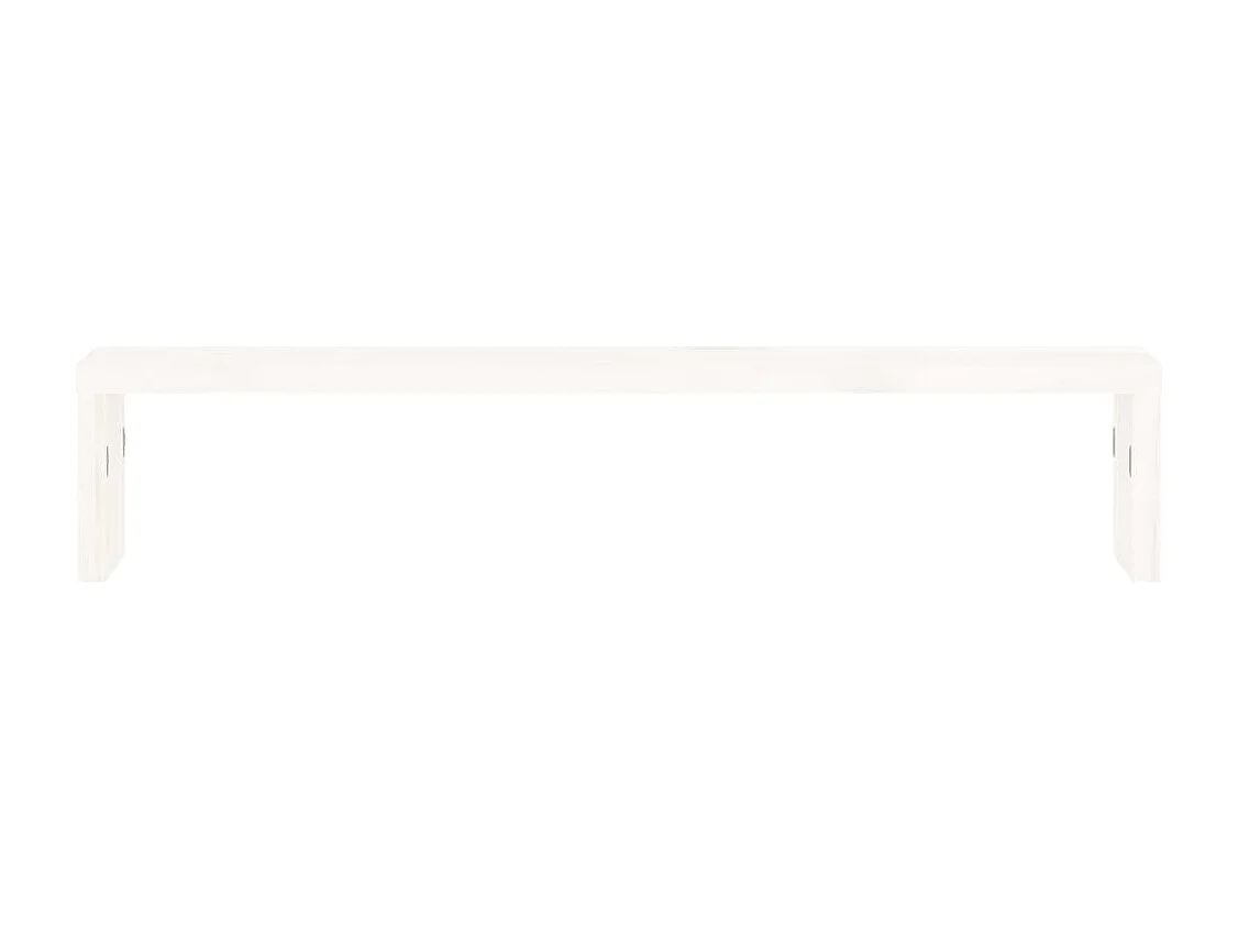 Support de moniteur Blanc 50x27x10 cm Bois de pin solide