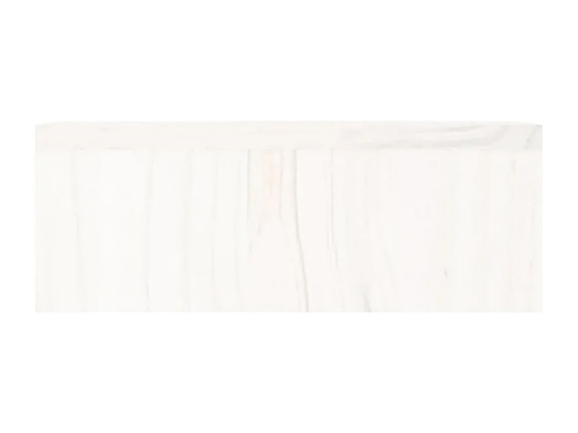 Support de moniteur Blanc 50x27x10 cm Bois de pin solide