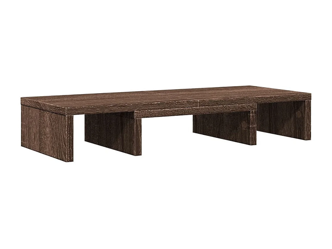 Support de moniteur réglable chêne marron bois d'ingénierie