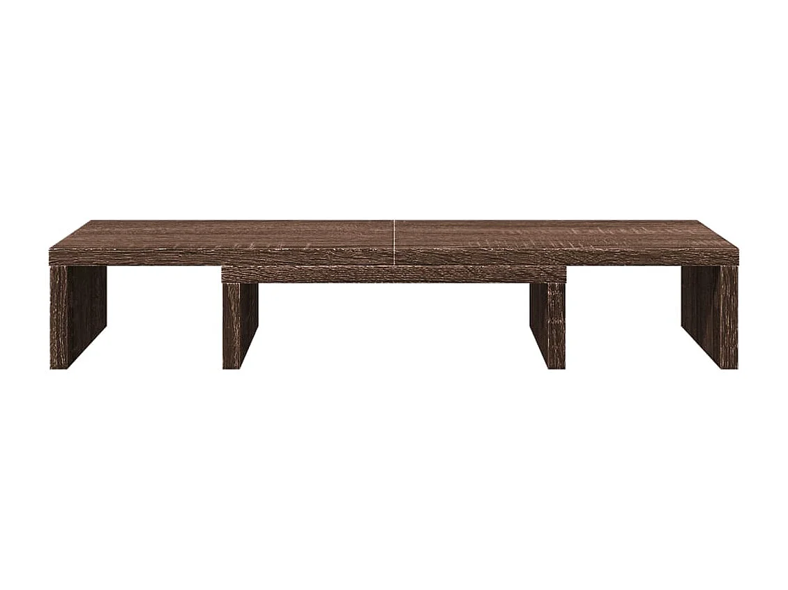 Support de moniteur réglable chêne marron bois d'ingénierie