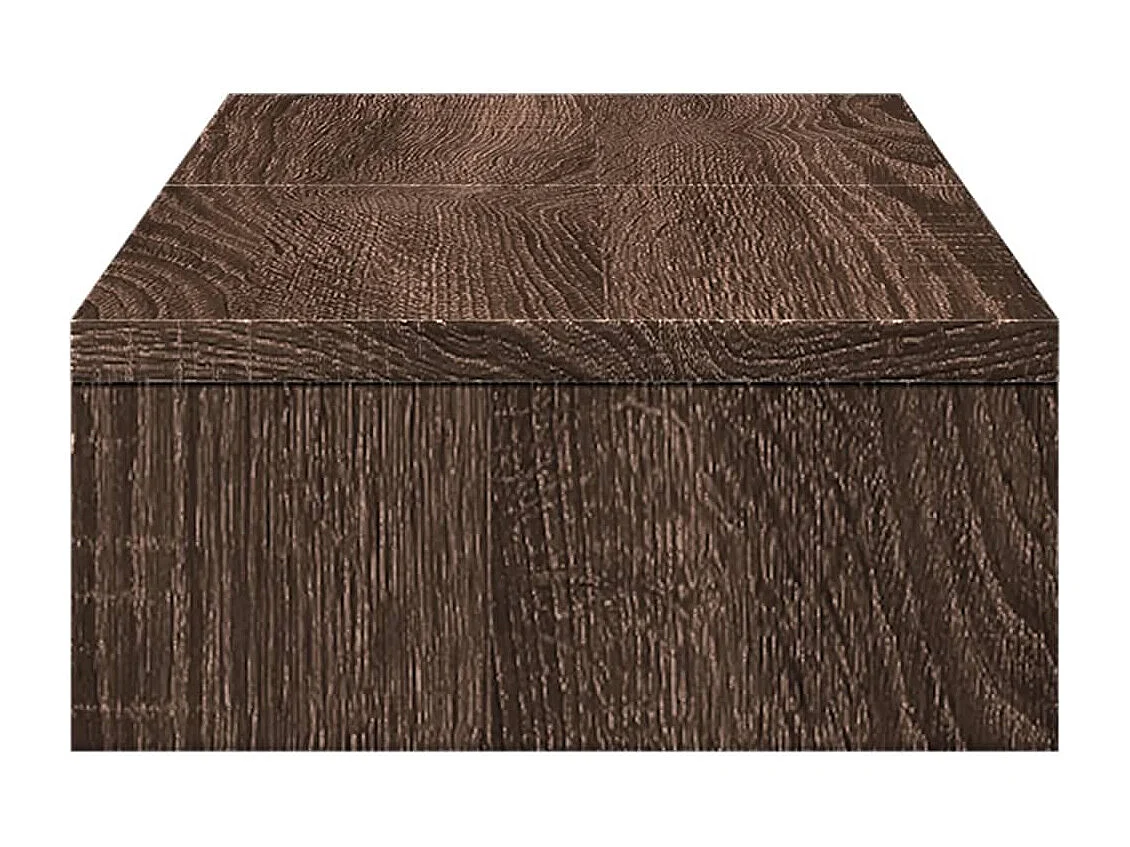 Support de moniteur réglable chêne marron bois d'ingénierie