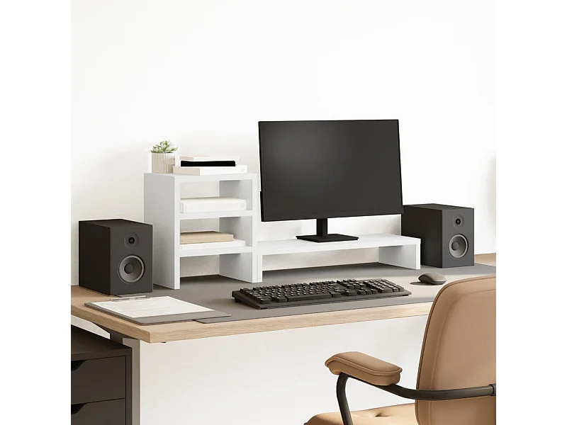 Support de moniteur et organisateur de bureau bois d'ingénierie