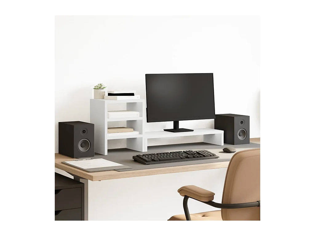 Support de moniteur et organisateur de bureau bois d'ingénierie