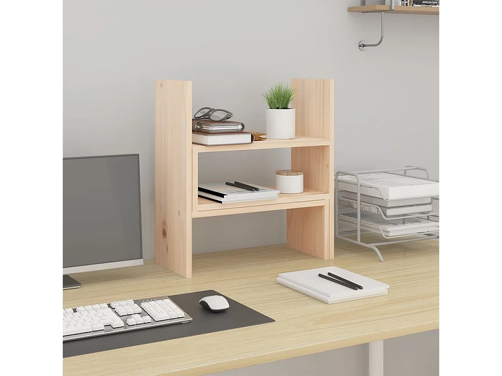Support pour moniteur (39-72)x17x43 cm Bois de pin solide