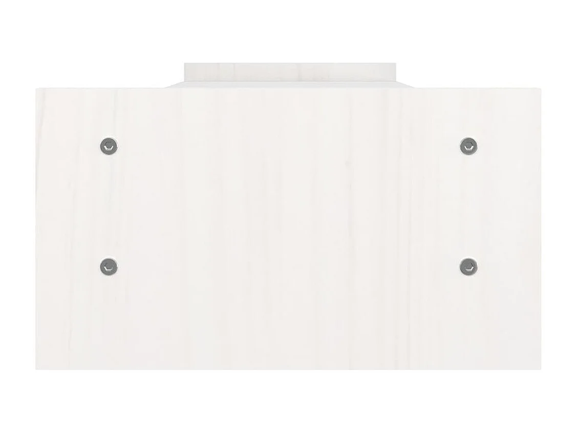 Suporte para monitor Branco 100x27x15 cm Madeira maciça de pinho