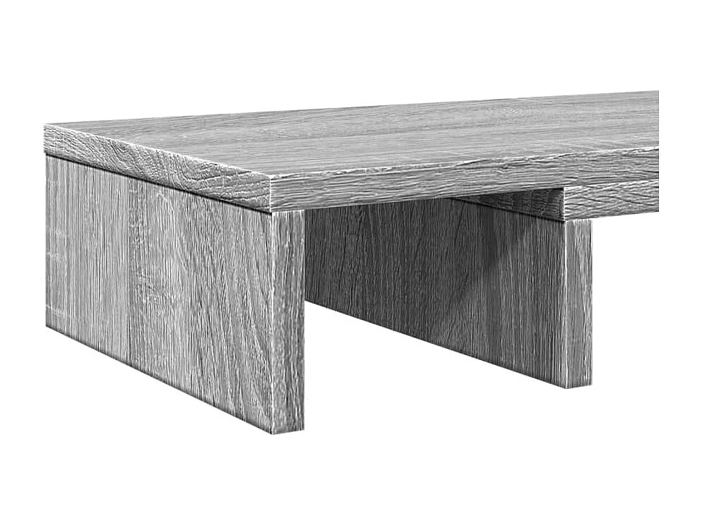 Support de moniteur réglable sonoma gris bois d'ingénierie