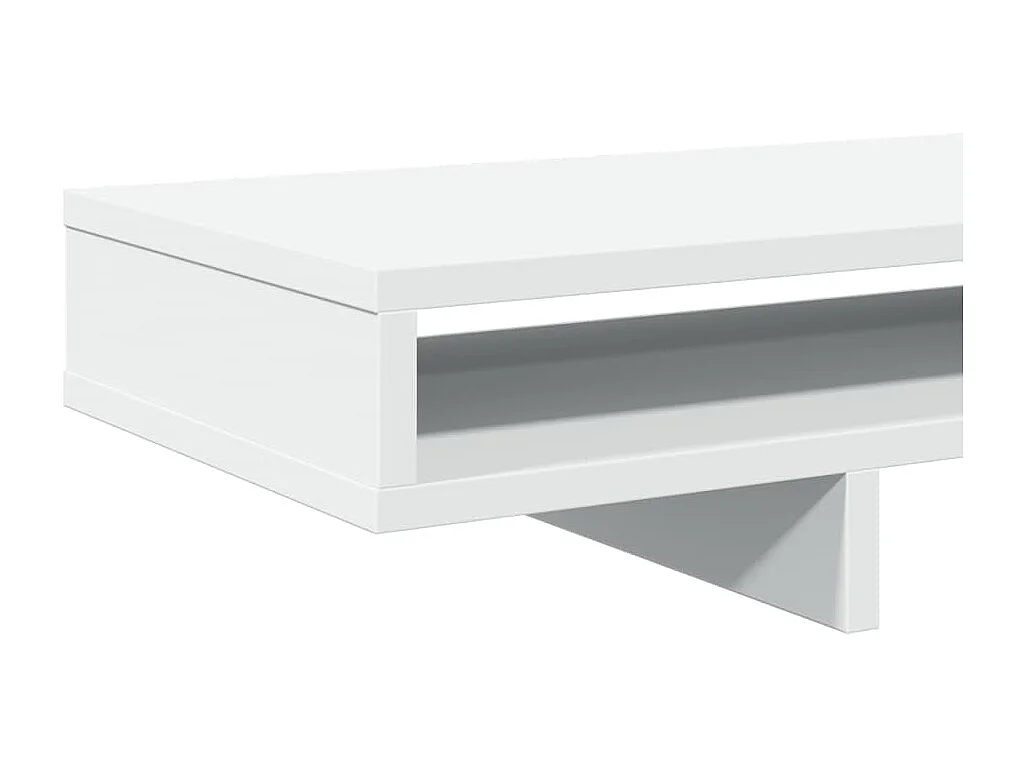 Suporte de monitor branco 100x27x15 cm madeira projetada
