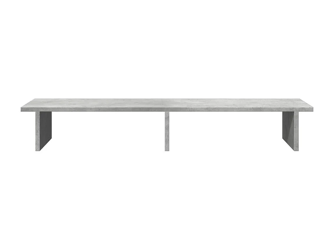 Supporto per monitor grigio cemento 100x27x15 cm in derivati del legno