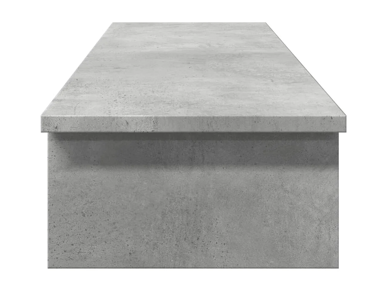 Supporto per monitor grigio cemento 100x27x15 cm in derivati del legno