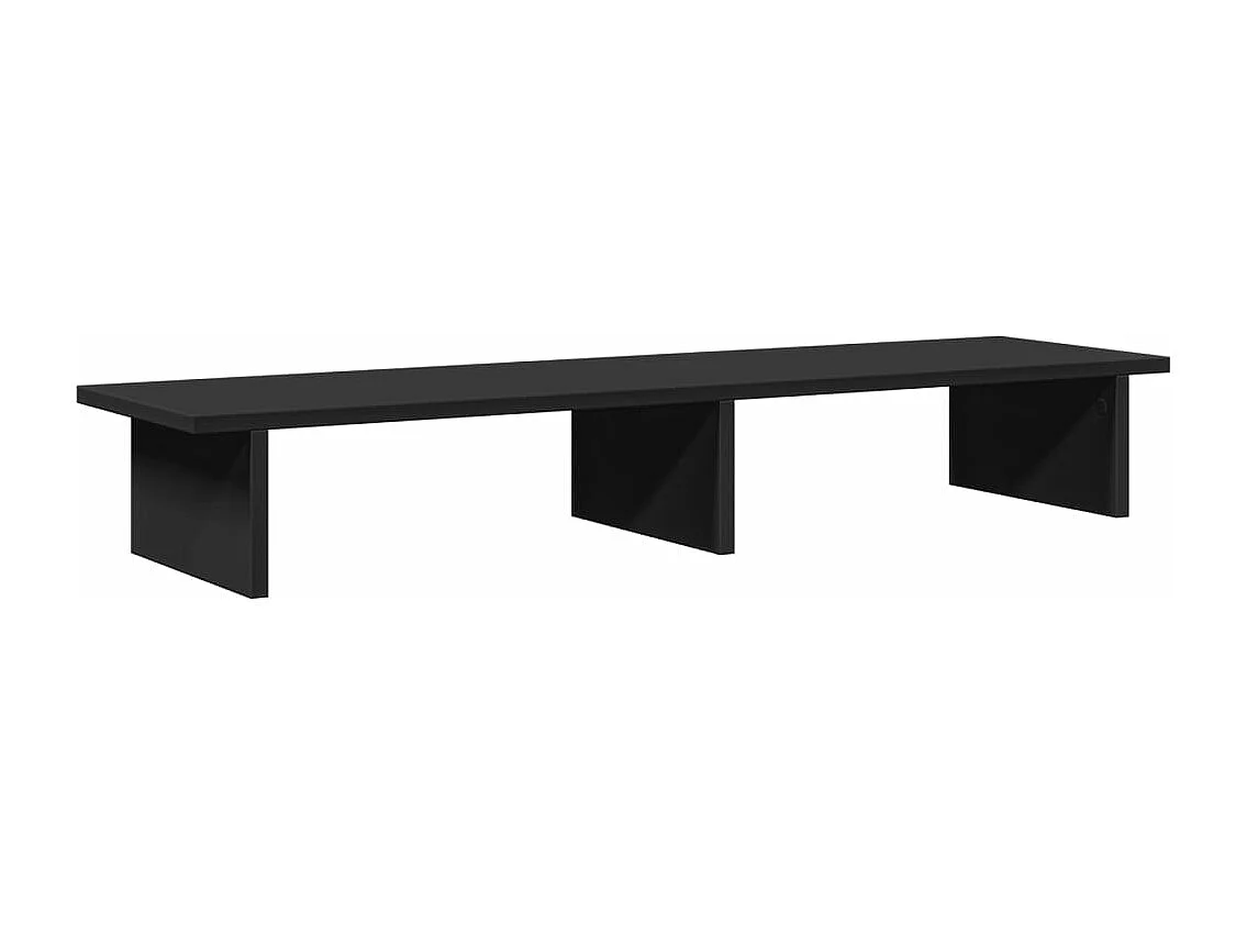 Schwarzer Monitorständer 100x27x15 cm aus Holzwerkstoff