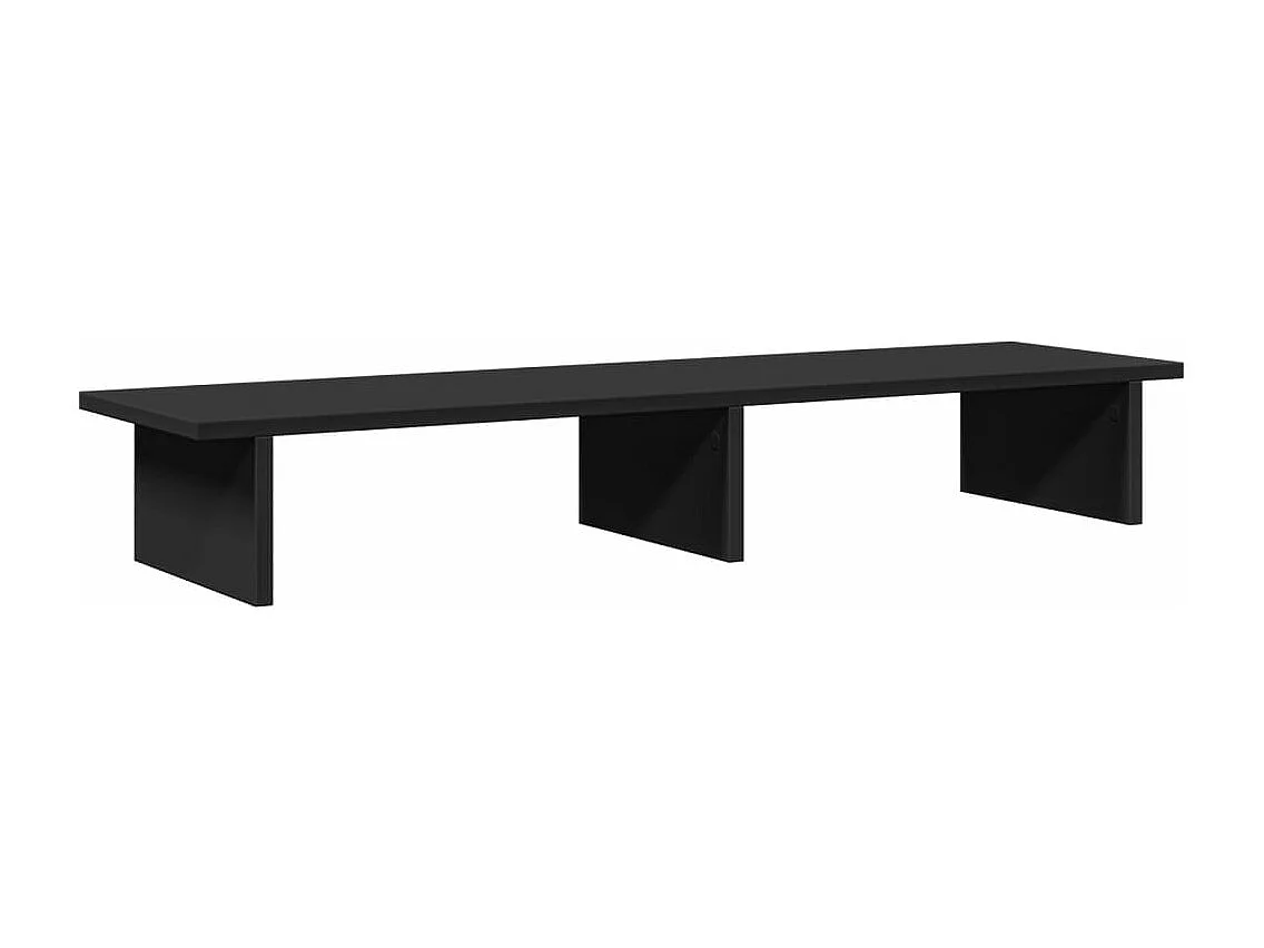 Schwarzer Monitorständer 100x27x15 cm aus Holzwerkstoff