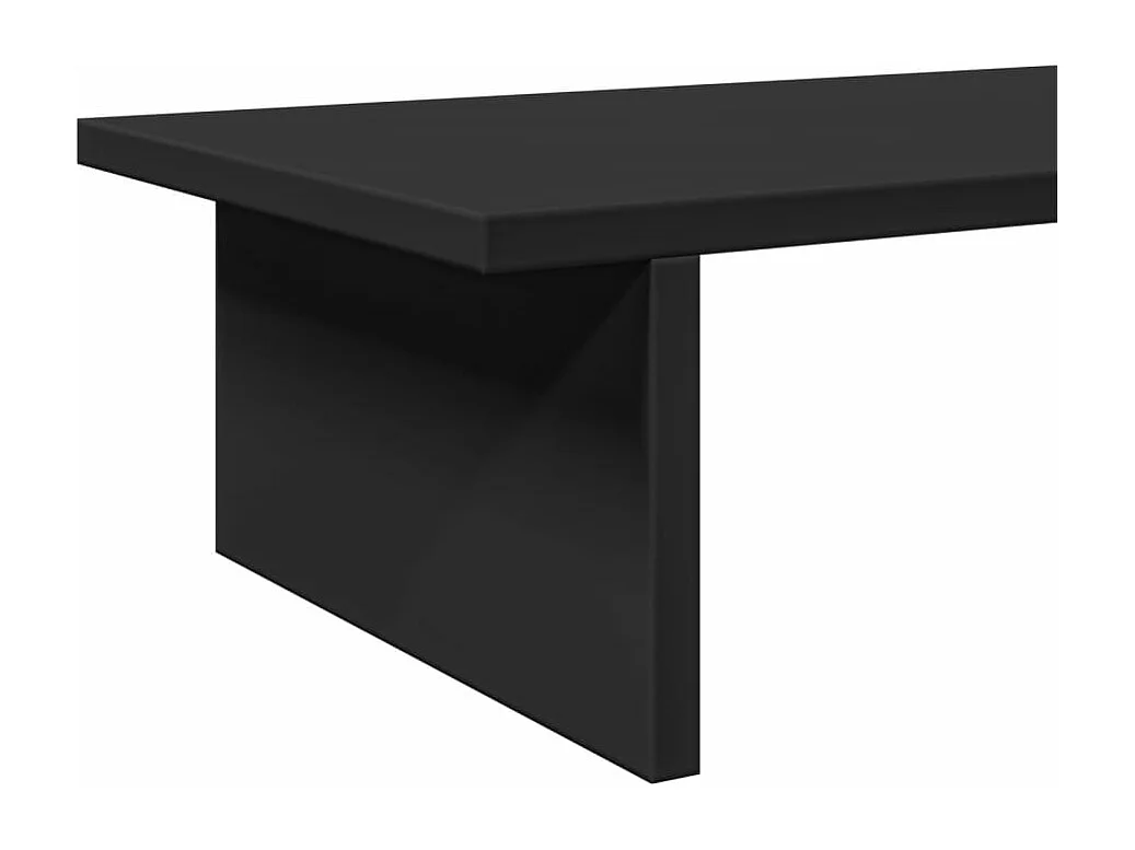 Schwarzer Monitorständer 100x27x15 cm aus Holzwerkstoff