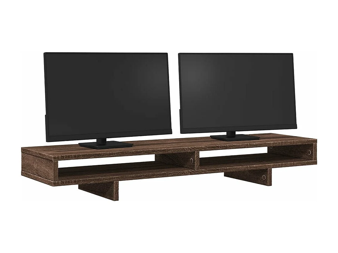 Supporto per monitor in rovere marrone 100x27x15 cm in derivati del legno