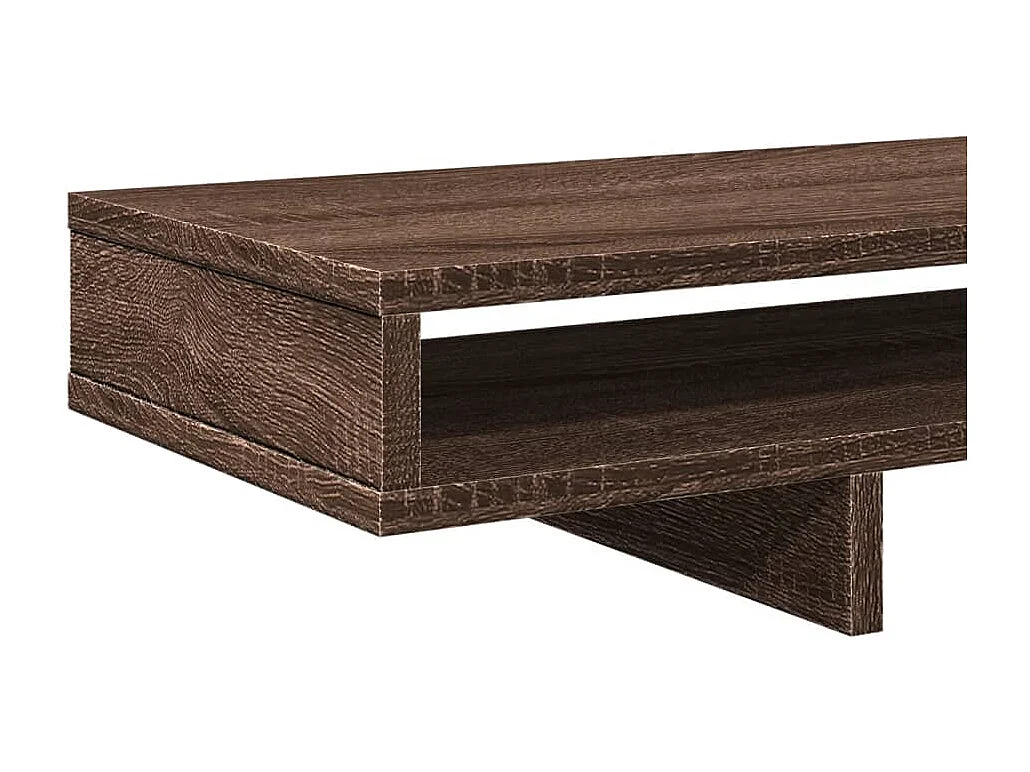 Supporto per monitor in rovere marrone 100x27x15 cm in derivati del legno