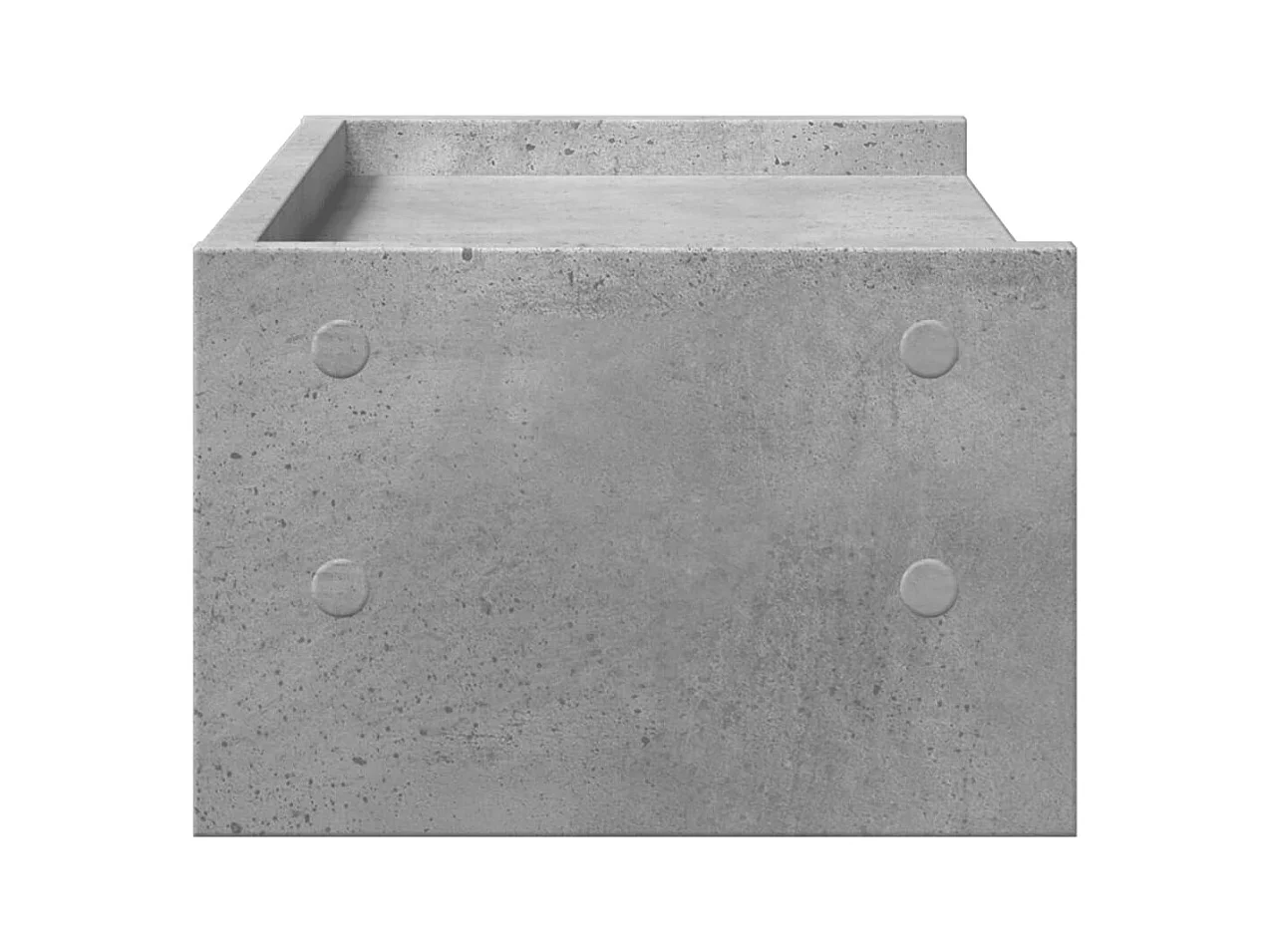 Support de moniteur gris béton 42x24x16 cm bois d'ingénierie