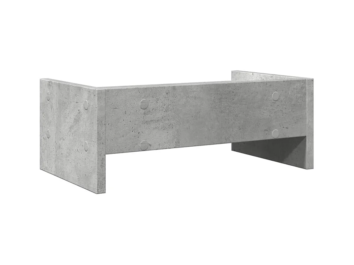 Support de moniteur gris béton 42x24x16 cm bois d'ingénierie