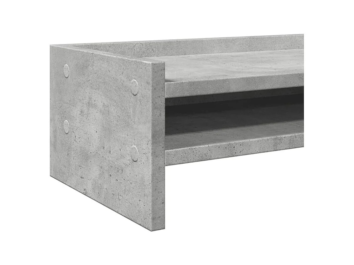 Support de moniteur gris béton 42x24x16 cm bois d'ingénierie