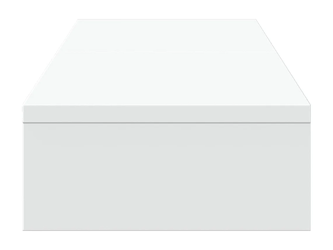 Supporto per monitor rialzato regolabile in legno ingegnerizzato bianco