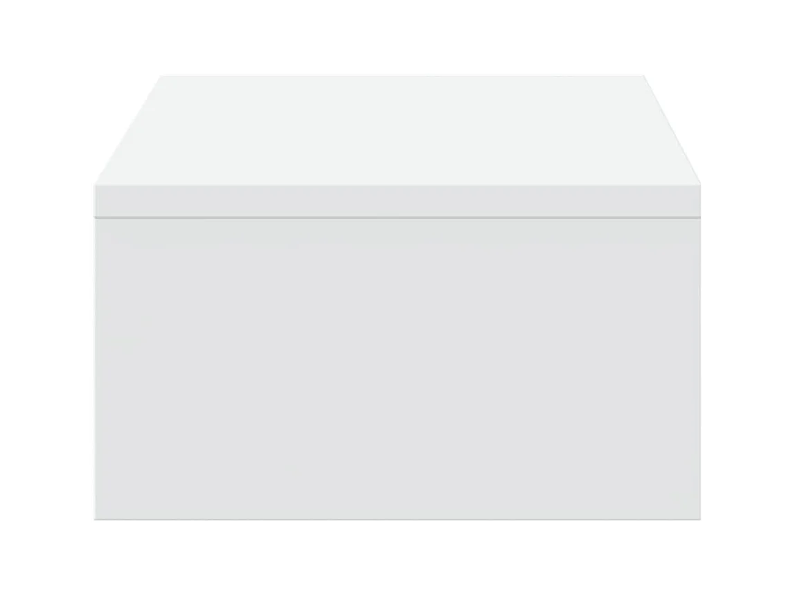 Support de moniteur avec tiroirs blanc bois d'ingénierie