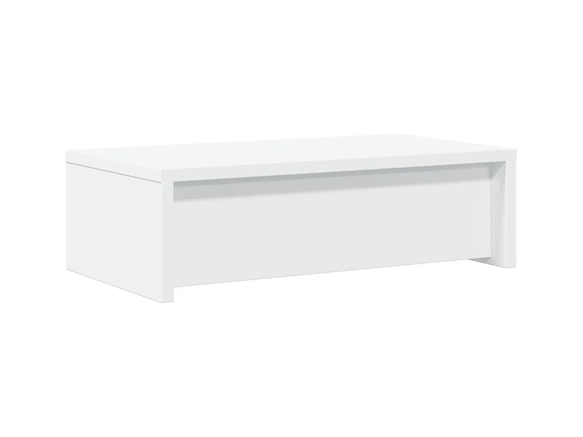 Support de moniteur avec tiroirs blanc bois d'ingénierie