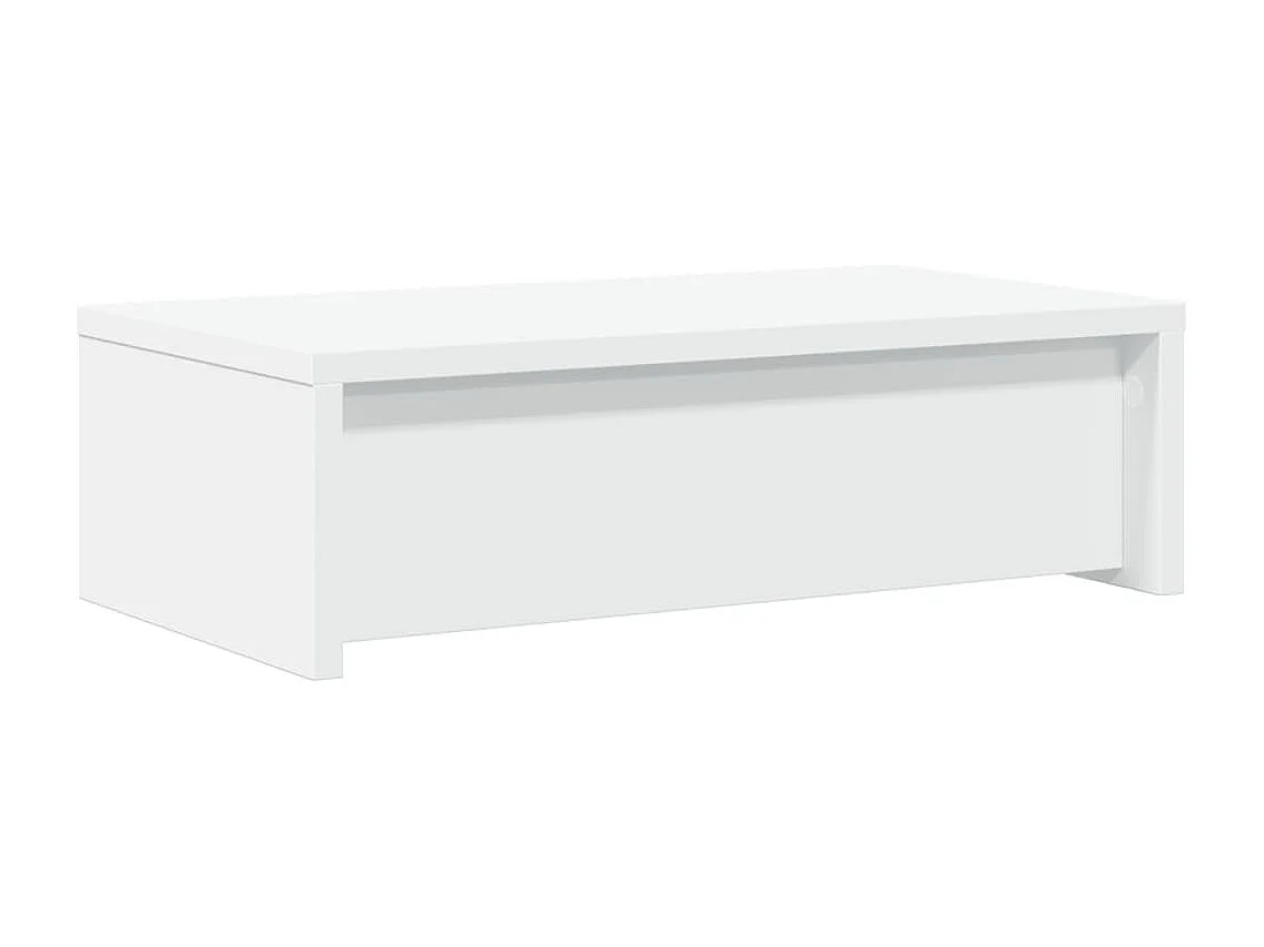 Support de moniteur avec tiroirs blanc bois d'ingénierie