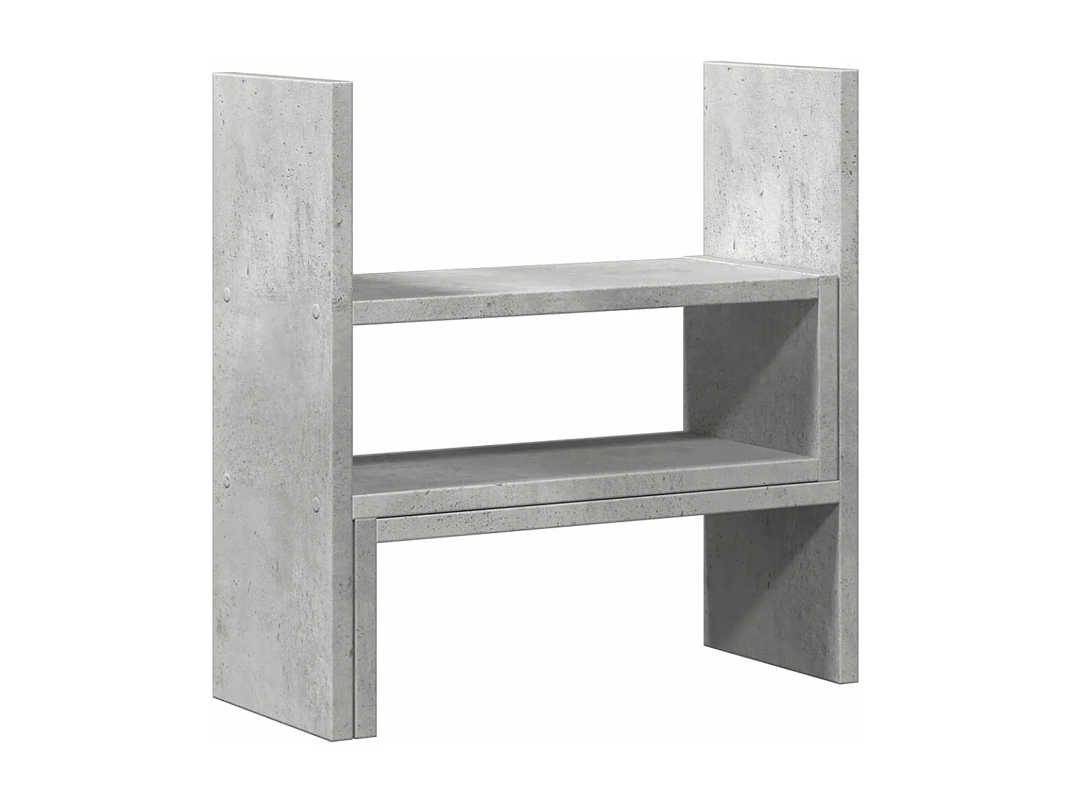 Verstellbarer Schreibtisch-Organizer aus grauem Beton-Holzwerkstoff