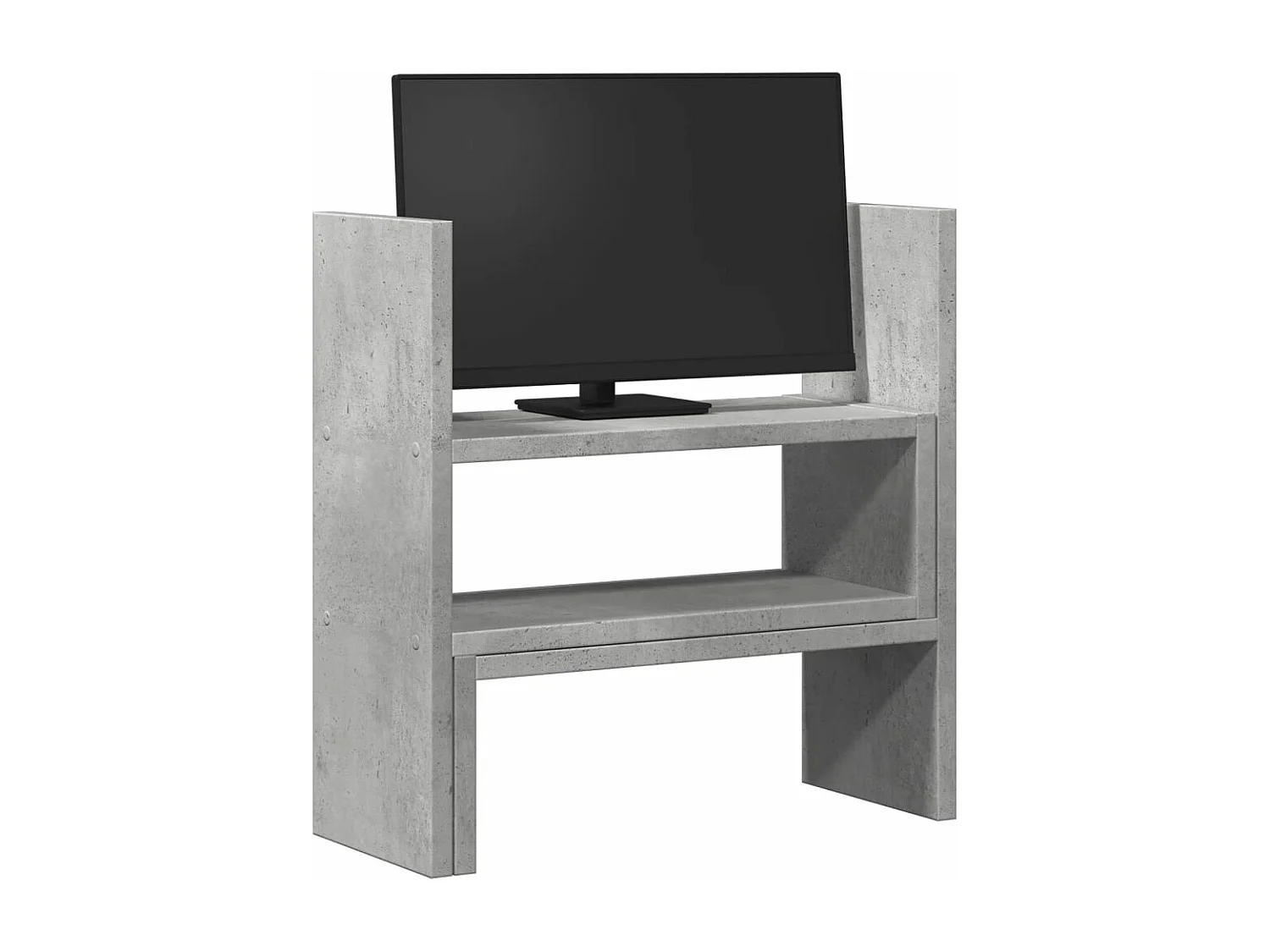 Verstellbarer Schreibtisch-Organizer aus grauem Beton-Holzwerkstoff