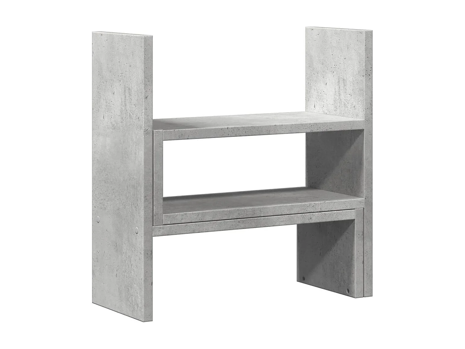 Verstellbarer Schreibtisch-Organizer aus grauem Beton-Holzwerkstoff