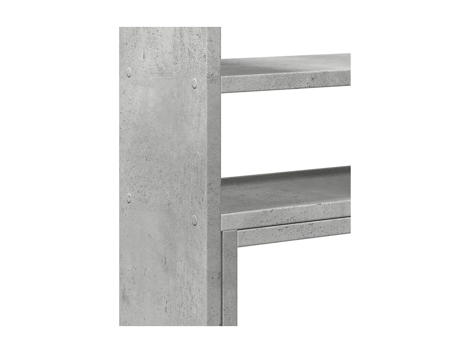 Verstellbarer Schreibtisch-Organizer aus grauem Beton-Holzwerkstoff